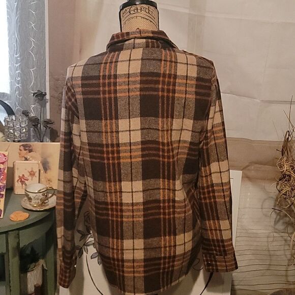 Plaid Unisex Button Snap Shirt/Jacket Size S - Picture 2 of 6